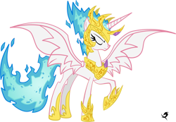 Size: 1000x693 | Tagged: safe, artist:xscaralienx, imported from derpibooru, nightmare star, princess celestia, pony, armor, corrupted, female, nightmarified, solo