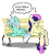 Size: 650x695 | Tagged: safe, artist:spainfischer, imported from derpibooru, bon bon, lyra heartstrings, sweetie drops, earth pony, pony, unicorn, belly, bench, duo, duo female, female, hoof on belly, looking down, lying down, meme, prone, role reversal, sitting, sitting lyra