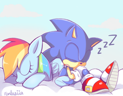 Size: 700x548 | Tagged: dead source, safe, artist:ipun, imported from derpibooru, rainbow dash, crossover, crossover shipping, female, interspecies, male, shipping, sonic the hedgehog, sonic the hedgehog (series), sonicdash, straight