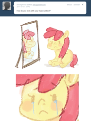 Size: 679x907 | Tagged: safe, artist:votum, imported from derpibooru, apple bloom, ask apple bloom, crying