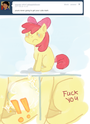 Size: 689x948 | Tagged: safe, artist:votum, imported from derpibooru, apple bloom, ask apple bloom, vulgar