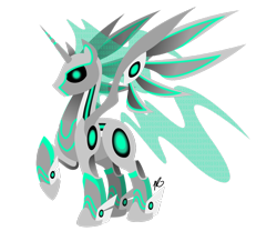 Size: 1600x1389 | Tagged: safe, artist:hexfloog, imported from derpibooru, oc, oc only, alicorn, pony, robot