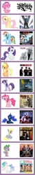 Size: 600x2934 | Tagged: safe, imported from derpibooru, applejack, derpy hooves, fluttershy, pinkie pie, princess celestia, princess luna, rainbow dash, rarity, spike, twilight sparkle, pegasus, pony, princess molestia, comparison, female, hip hop, mare, mlp chart, rap