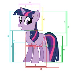 Size: 1260x1260 | Tagged: safe, imported from derpibooru, twilight sparkle, pony, unicorn, geometry, golden ratio, math, perfection, phi