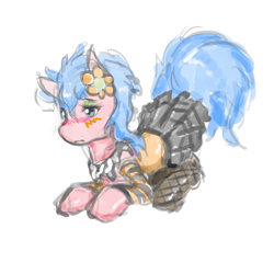 Size: 900x900 | Tagged: safe, artist:slugbox, imported from derpibooru, oc, blushing, ponified