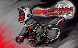 Size: 640x400 | Tagged: safe, artist:dihchan, imported from derpibooru, japanese, kamen rider, kamen rider wizard, ponified