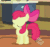 Size: 400x374 | Tagged: safe, imported from derpibooru, screencap, apple bloom, pony, adorabloom, animated, cute, female, hub logo, jumping, pronking, solo