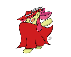 Size: 5000x4000 | Tagged: safe, artist:tlatophat, imported from derpibooru, apple bloom, pony, absurd resolution, red mage, simple background, solo, transparent background