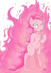 Size: 700x990 | Tagged: safe, artist:diasfox, imported from derpibooru, pinkie pie, pony, angry, hotblooded pinkie pie, solo