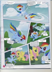 Size: 1131x1556 | Tagged: safe, imported from derpibooru, fluttershy, rainbow dash, comic:have a break!, comic:mach mal pause!, comic, german, german comic, official, photo, translation