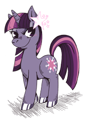 Size: 600x842 | Tagged: dead source, safe, artist:s-c-fowlie, imported from derpibooru, twilight sparkle, pony, unicorn, colored hooves, female, grin, pac-man eyes, pacman eyes, simple background, smiling, solo, transparent background, unicorn twilight