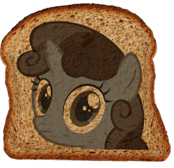 Size: 855x824 | Tagged: safe, imported from derpibooru, sweetie belle, pony, bread, female, obligatory pony, solo, toast