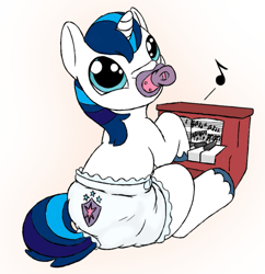 Size: 821x848 | Tagged: safe, artist:jimperator, imported from derpibooru, shining armor, cutie mark diapers, diaper, foal