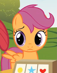 Size: 411x518 | Tagged: safe, imported from derpibooru, screencap, scootaloo, pegasus, pony, cropped, female, filly, foal, solo focus