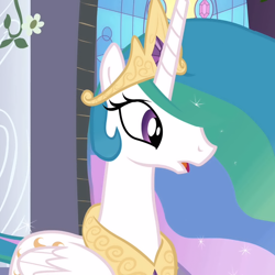 Size: 720x720 | Tagged: safe, imported from derpibooru, screencap, princess celestia, alicorn, pony, female, mare, solo