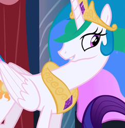 Size: 700x720 | Tagged: safe, imported from derpibooru, screencap, princess celestia, rarity, sweet and elite, trollestia