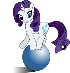 Size: 1000x1041 | Tagged: safe, artist:gaiasdeath, imported from derpibooru, rarity, balancing, ball, female, simple background, smiling, solo, transparent background