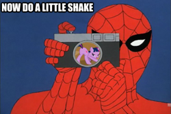 Size: 527x349 | Tagged: safe, edit, edited screencap, imported from derpibooru, screencap, twilight sparkle, 60s spider-man, butt, image macro, meme, plot, spider-man, spidertwi