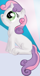 Size: 1176x2223 | Tagged: safe, artist:cronnox, imported from derpibooru, sweetie belle, pony, unicorn, female, filly, looking up, solo