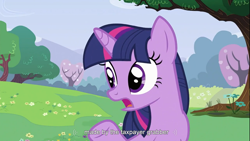 Size: 1366x768 | Tagged: safe, imported from derpibooru, screencap, twilight sparkle, youtube caption, youtube link