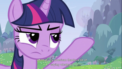 Size: 1366x768 | Tagged: safe, imported from derpibooru, screencap, twilight sparkle, youtube caption, youtube link