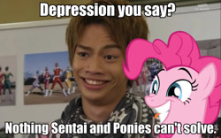 Size: 541x337 | Tagged: safe, imported from derpibooru, pinkie pie, human, gai ikari, gokaiger, irl, irl human, photo, super sentai