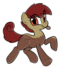 Size: 666x728 | Tagged: safe, artist:jessy, imported from derpibooru, oc, oc only, oc:coke pony, food pony, original species, :p, simple background, solo, tongue out