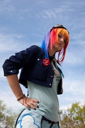 Size: 667x1000 | Tagged: safe, imported from derpibooru, rainbow dash, human, cosplay, irl, irl human, photo, russian, solo
