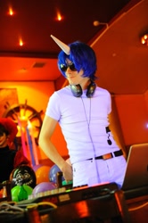 Size: 681x1024 | Tagged: safe, artist:tajfu, imported from derpibooru, dj pon-3, vinyl scratch, human, ableton live, apc40, cosplay, irl, irl human, photo, rule 63, russian, solo