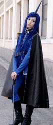Size: 408x949 | Tagged: safe, artist:hitsachka, imported from derpibooru, princess luna, human, clothes, cosplay, irl, irl human, photo, russian, solo, uniform