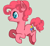 Size: 600x550 | Tagged: safe, artist:daeternal, imported from derpibooru, pinkie pie, pony, adoraberry, bubble berry, cute, gray background, male, pronking, rule 63, rule63betes, simple background, smiling, solo, stallion