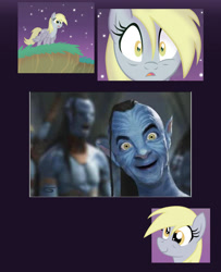 Size: 749x922 | Tagged: safe, imported from derpibooru, derpy hooves, na'vi, pegasus, pony, avatar, avatar (na'vi), discovery meme, exploitable meme, female, james cameron's avatar, mare, meme, mr bean