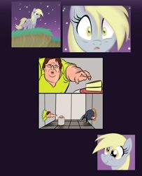 Size: 749x922 | Tagged: safe, artist:equestria-prevails, imported from derpibooru, derpy hooves, pegasus, pony, crossover, discovery meme, exploitable meme, female, gabe newell, mare, meme, portal, portal (valve)