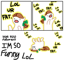 Size: 500x471 | Tagged: safe, imported from derpibooru, oc, oc only, oc:troll-raipony, comic, i'm so alone, lol ur fat