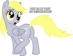 Size: 961x742 | Tagged: safe, artist:countcarbon, imported from derpibooru, derpy hooves, pegasus, pony, butt, female, iron plot, mare, plot, solo
