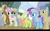 Size: 768x480 | Tagged: safe, imported from derpibooru, screencap, amethyst star, derpy hooves, goldengrape, granny smith, linky, meadow song, rainbowshine, sassaflash, shoeshine, sir colton vines iii, sparkler, twinkleshine, earth pony, pegasus, pony, the super speedy cider squeezy 6000, female, male, mare, stallion, youtube caption