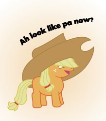 Size: 820x942 | Tagged: safe, artist:assuming-control, imported from derpibooru, applejack, pony, female, filly, hat, solo