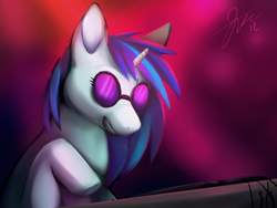 Size: 900x675 | Tagged: dead source, safe, artist:toshf, imported from derpibooru, dj pon-3, vinyl scratch, pony, female, solo