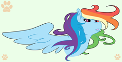 Size: 1024x523 | Tagged: safe, artist:rottingroot, imported from derpibooru, rainbow dash, pony, female, solo