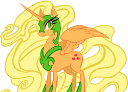 Size: 703x509 | Tagged: safe, imported from derpibooru, applejack, nightmare moon, alicorn, recolor