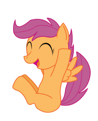 Size: 1683x2081 | Tagged: safe, artist:bonaldo-kun, imported from derpibooru, scootaloo, pegasus, pony, eyes closed, female, open mouth, simple background, solo, transparent background