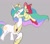 Size: 1000x888 | Tagged: safe, artist:lunarapologist, imported from derpibooru, apple bloom, princess celestia, abuse, celestiabuse, fight, pony fantasy vi, punch