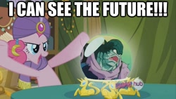 Size: 624x351 | Tagged: safe, imported from derpibooru, pinkie pie, dragon ball, dragonball z abridged, i can see the future, image macro, romani, toolo