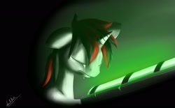 Size: 2911x1809 | Tagged: safe, artist:newlifer, imported from derpibooru, oc, oc only, oc:blackjack, pony, unicorn, fallout equestria, fallout equestria: project horizons, crying, eyes closed, fanfic, fanfic art, female, hooves, horn, mare, solo