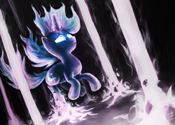 Size: 1400x1000 | Tagged: safe, artist:assasinmonkey, imported from derpibooru, trixie, pony, unicorn, female, glowing eyes, magic, magic overload, mare, solo