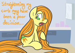 Size: 800x565 | Tagged: safe, artist:atlur, deleted from derpibooru, imported from derpibooru, carrot top, golden harvest, alternate hairstyle, long mane, mane, solo