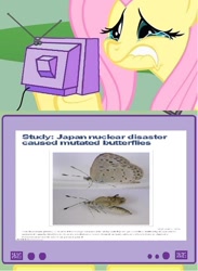 Size: 564x772 | Tagged: safe, imported from derpibooru, fluttershy, pony, exploitable meme, meme, mutant butterflies, tv meme