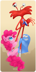 Size: 422x853 | Tagged: safe, artist:mn27, imported from derpibooru, pinkie pie, bloo (foster's), crossover, foster's home for imaginary friends, wilt (foster's home for imaginary friends)