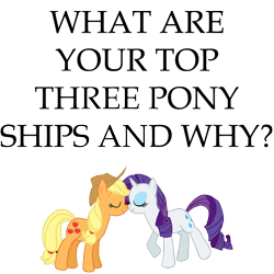 Size: 900x900 | Tagged: safe, imported from derpibooru, applejack, rarity, female, lesbian, meta, nuzzling, question, rarijack, shipping