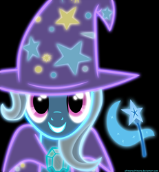 Size: 3000x3252 | Tagged: safe, artist:zantyarz, edit, imported from derpibooru, trixie, pony, unicorn, female, high res, mare, neon, smiling, solo, wallpaper